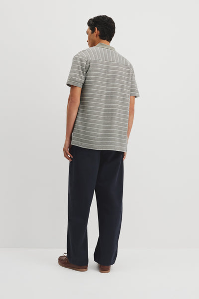 Short Sleeve Jacquard Textured Shirt