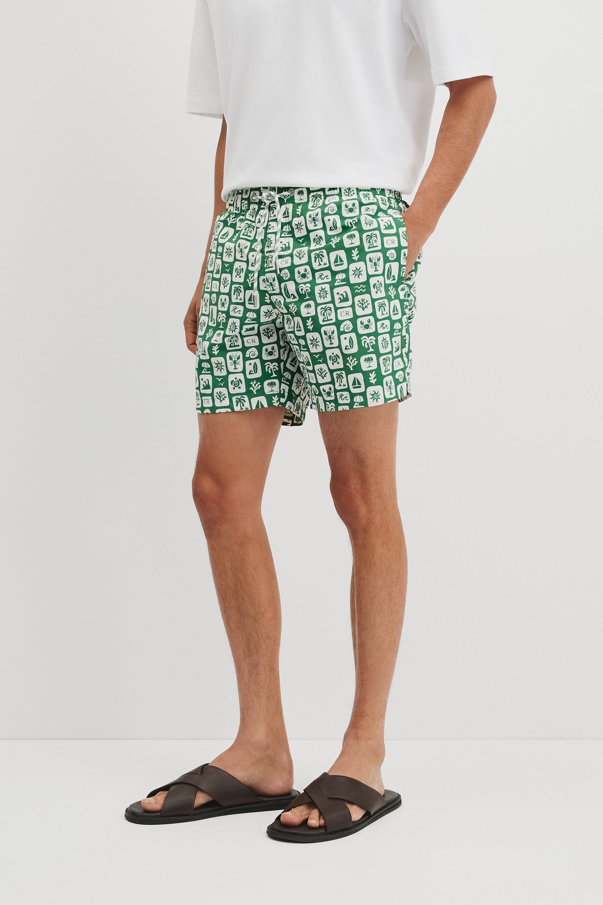 Tropical Print Swim Short