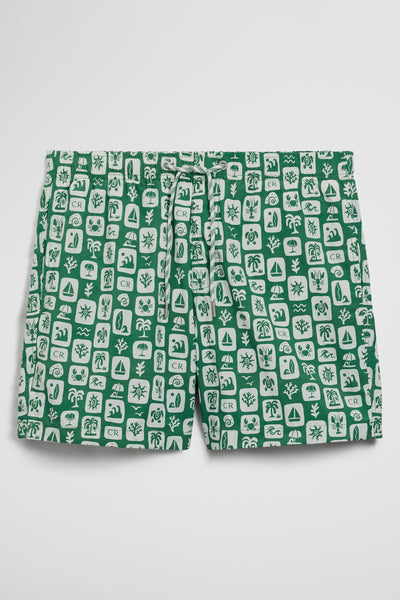Tropical Print Swim Short