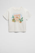 Short Sleeve Print Applique T-Shirt
