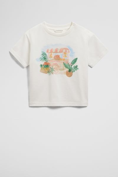 Short Sleeve Print Applique T-Shirt