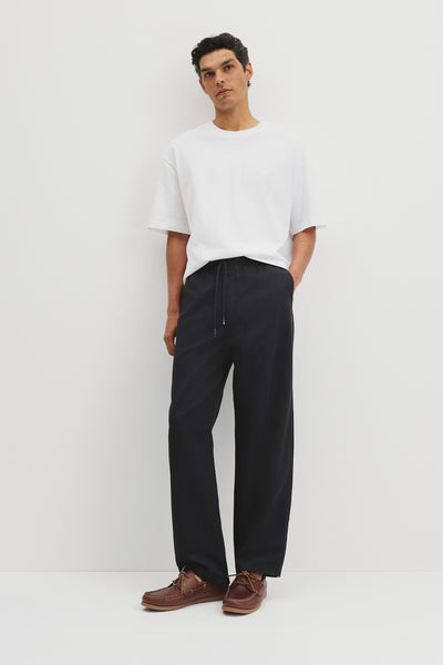 Wide Leg Cotton Linen Blend Pant