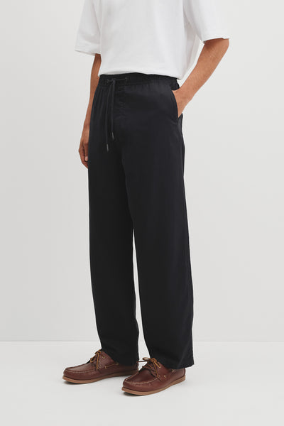 Wide Leg Cotton Linen Blend Pant