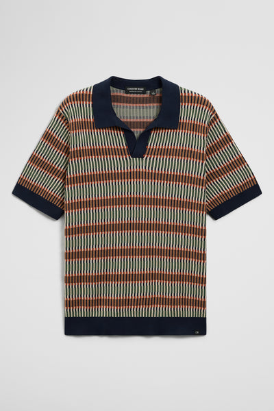Australian Cotton Jacquard Knit Polo
