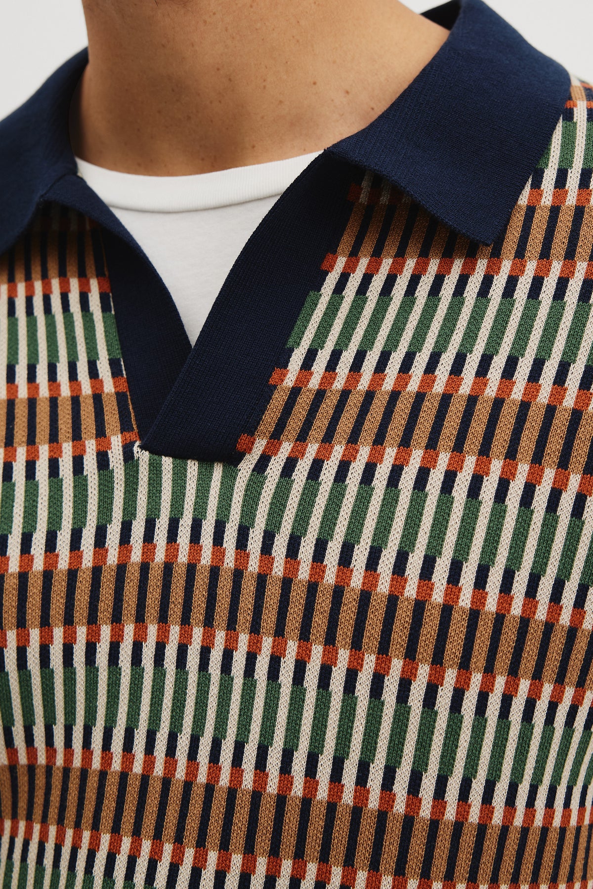 Australian Cotton Jacquard Knit Polo