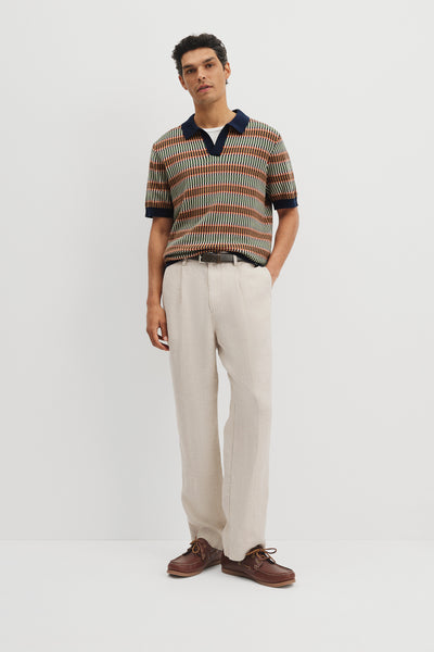 Australian Cotton Jacquard Knit Polo