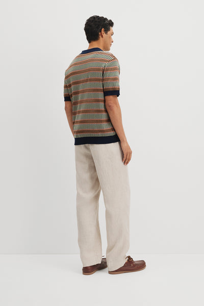 Australian Cotton Jacquard Knit Polo