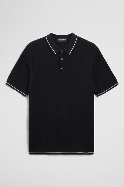 Australian Cotton Tipped Textured Knit Polo