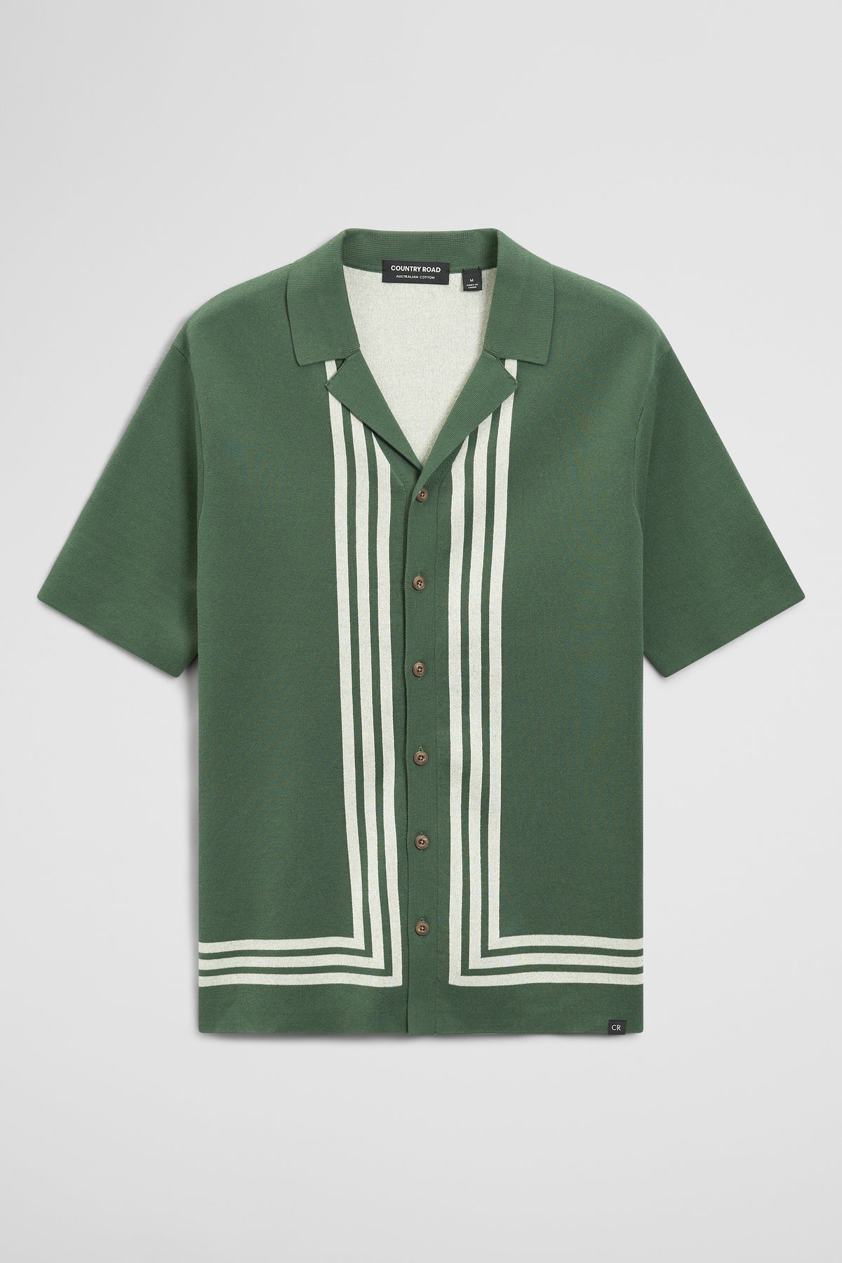 Australian Cotton Textured Panel Knit Shirt