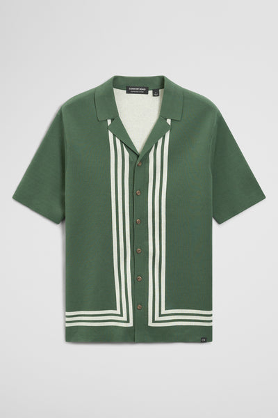 Australian Cotton Textured Panel Knit Shirt