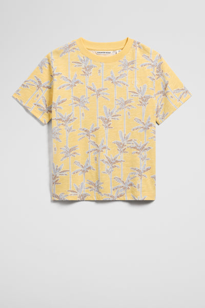 Relaxed Short Sleeve Palm Print T-Shirt