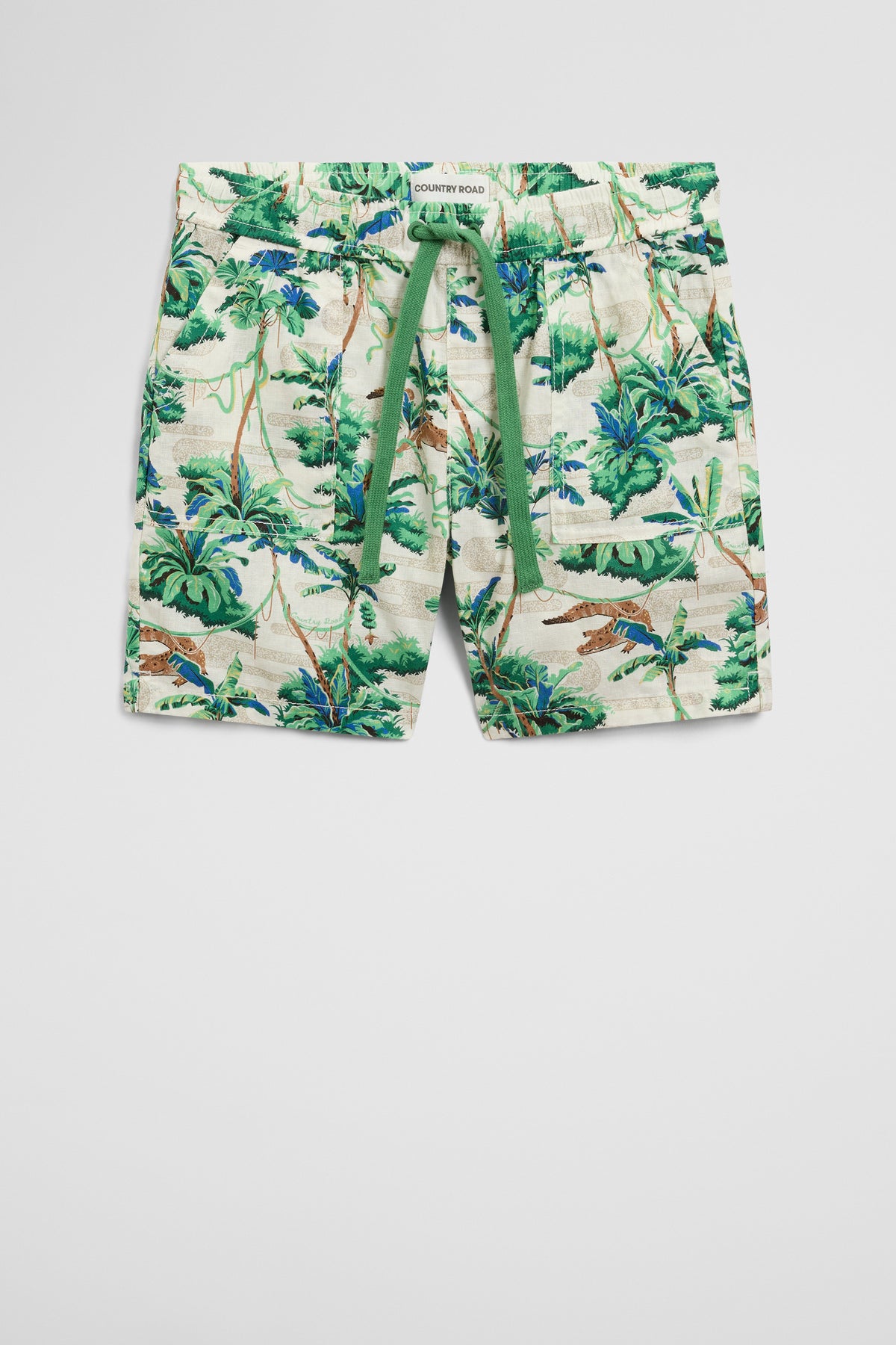 Pocket Detail Print Straight