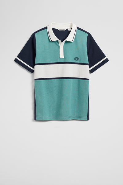 Short Sleeve Panel Logo Polo