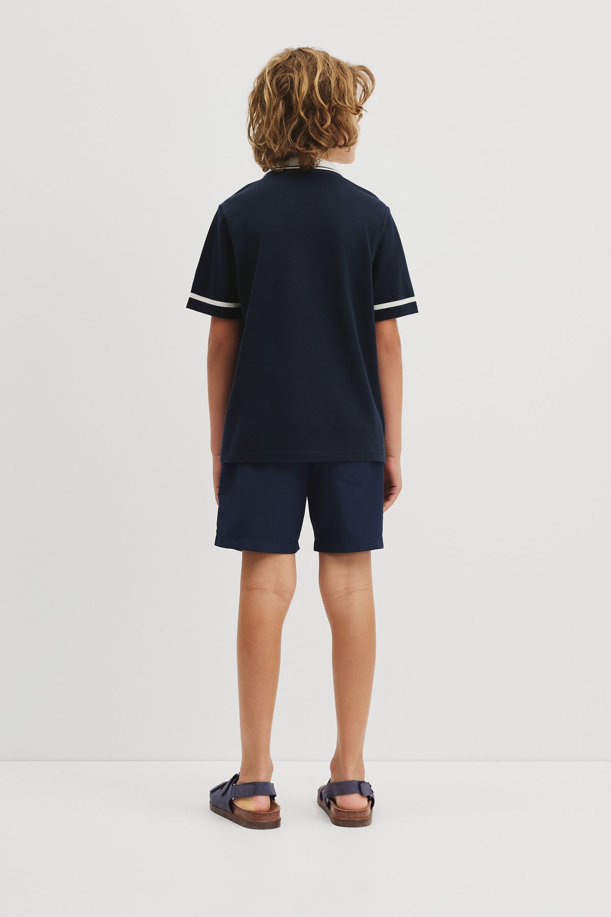 Short Sleeve Panel Logo Polo