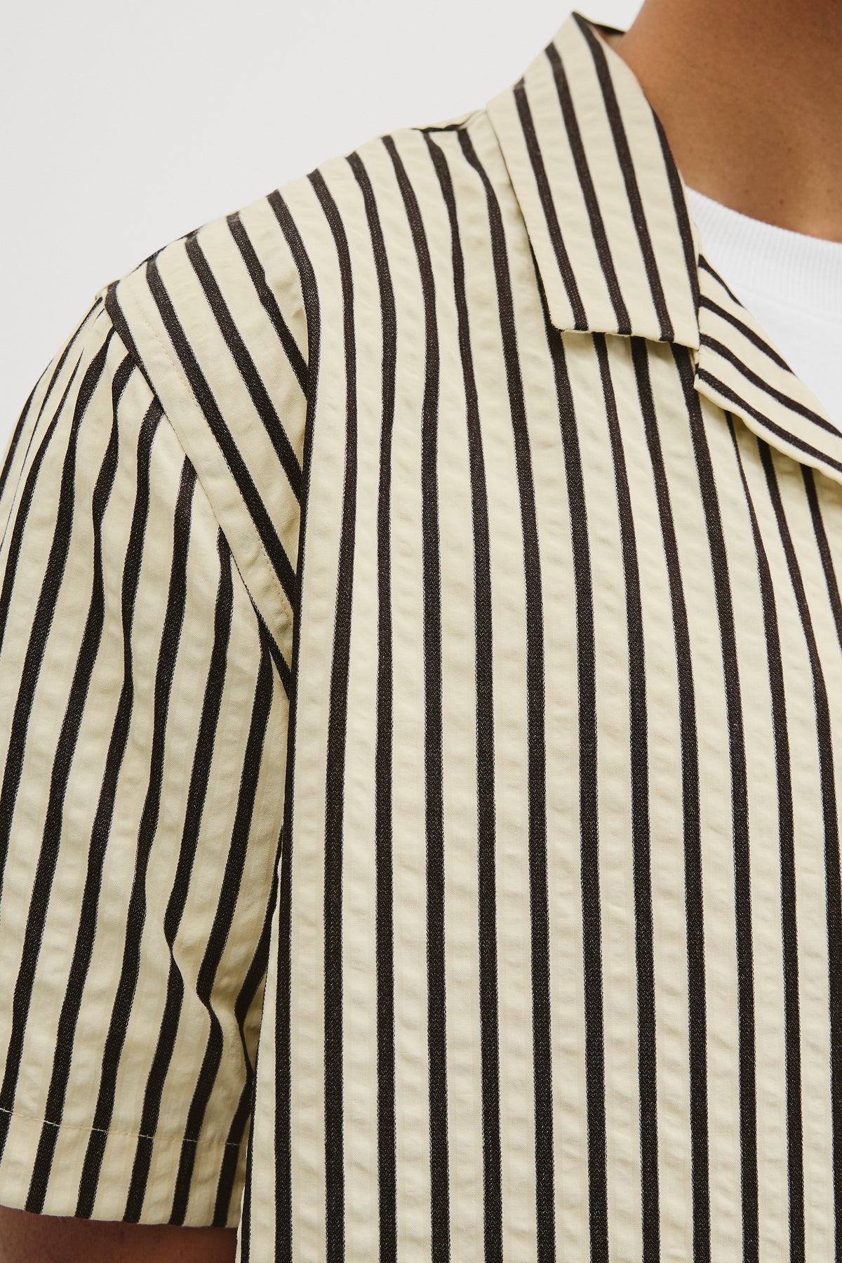 Short Sleeve Seersucker Cuban Shirt