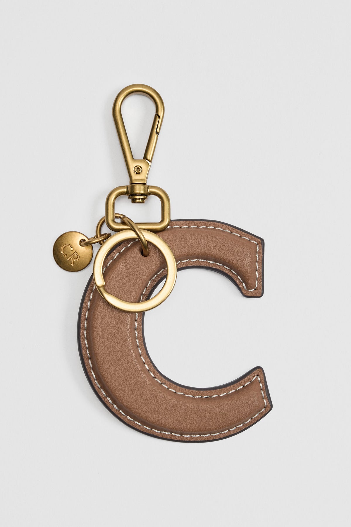 Leather Initial Keyring