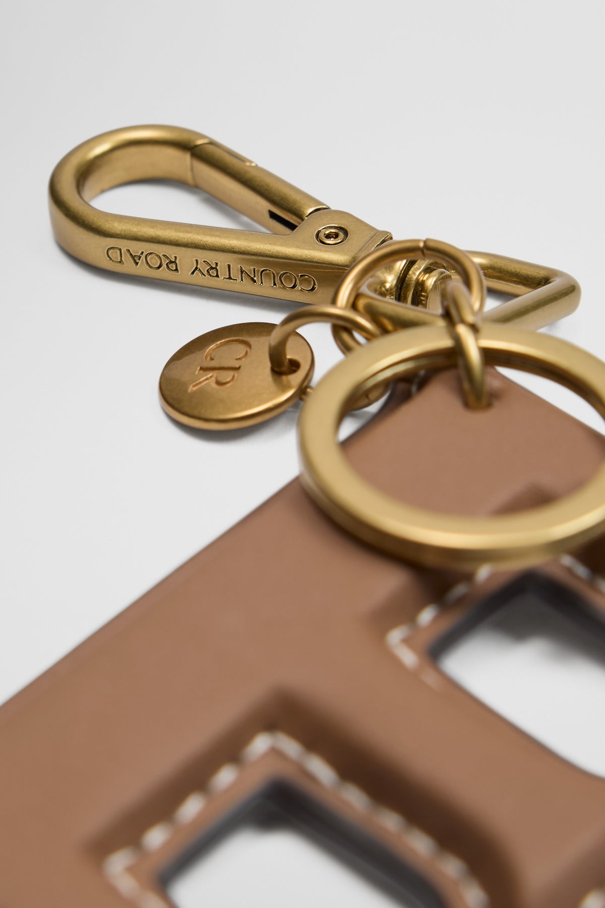 Leather Initial Keyring