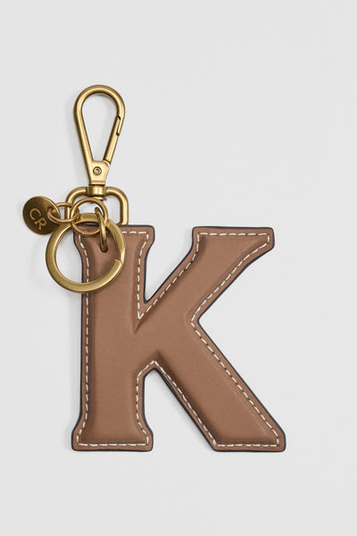 Leather Initial Keyring