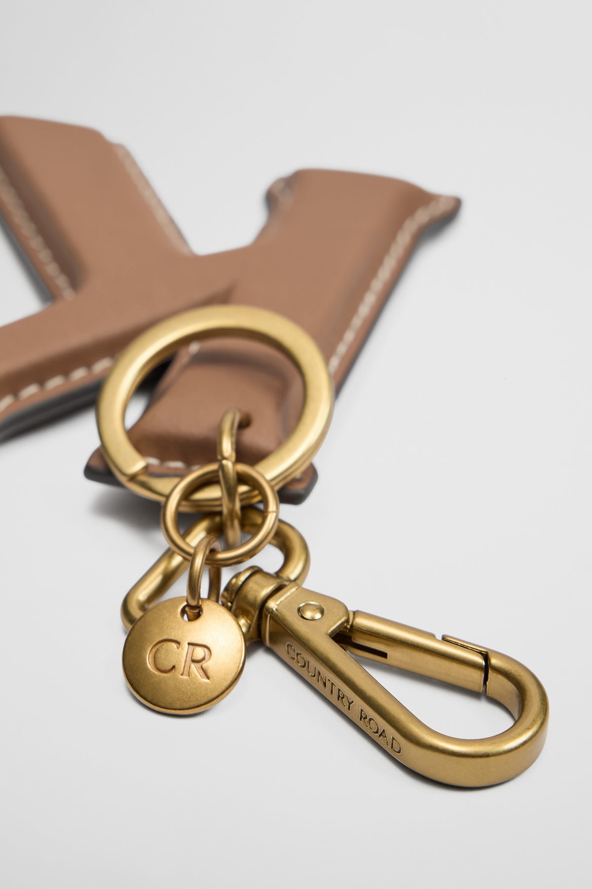 Leather Initial Keyring