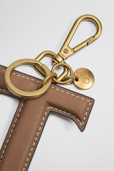 Leather Initial Keyring