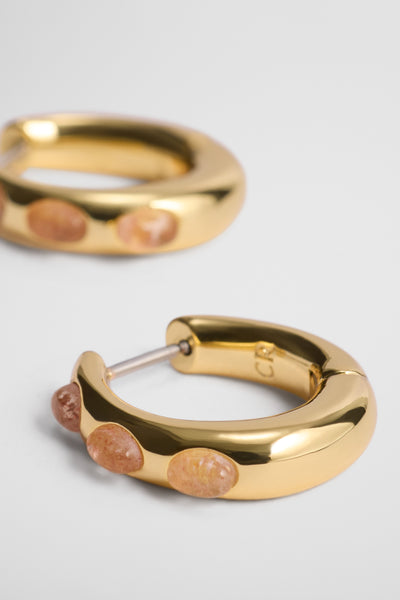 Nora Stone Semi Hoop