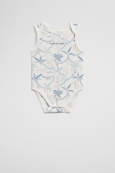 Organically Grown Cotton Sleeveless Jersey Bodysuit