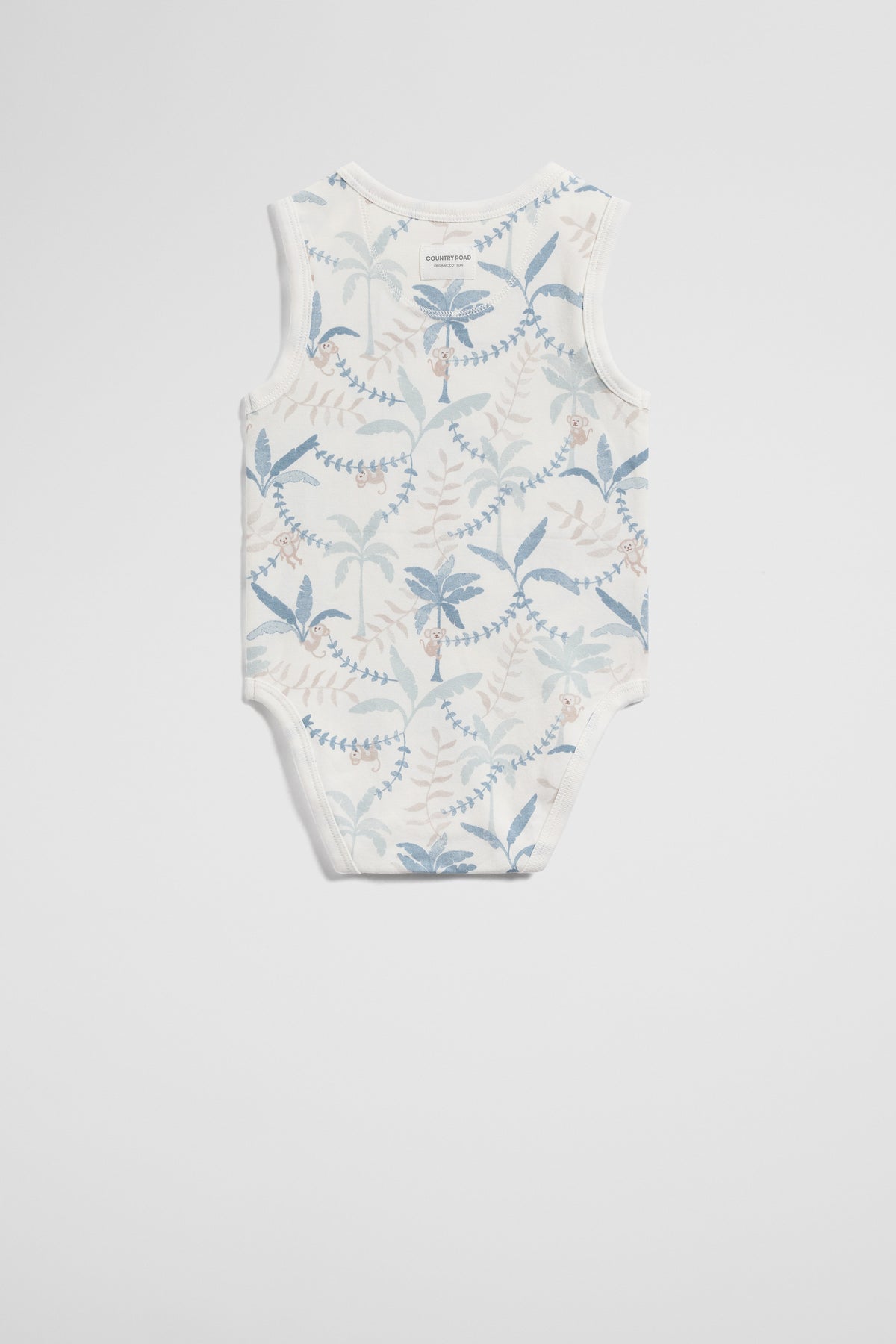 Organically Grown Cotton Sleeveless Jersey Bodysuit