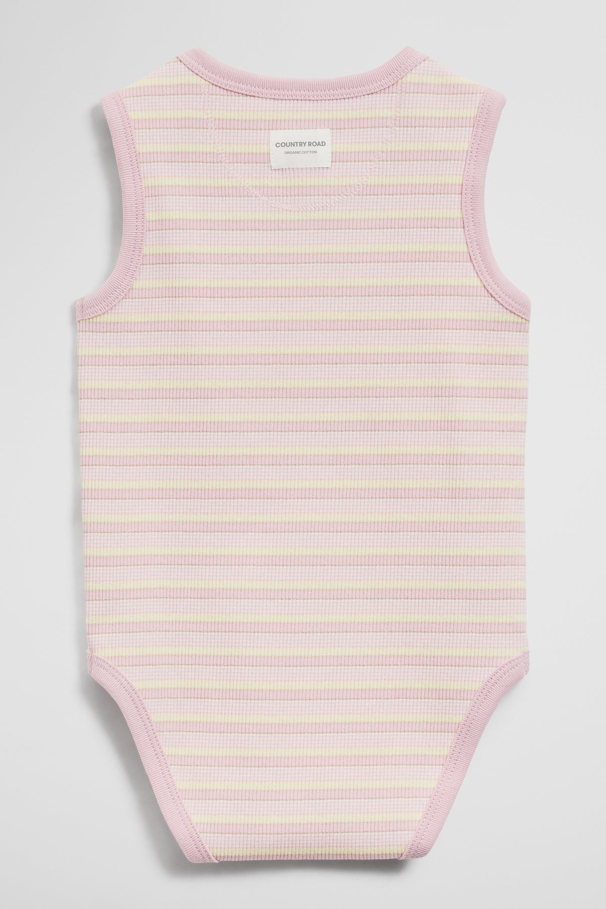 Organically Grown Cotton Blend Sleeveless Rib Bodysuit