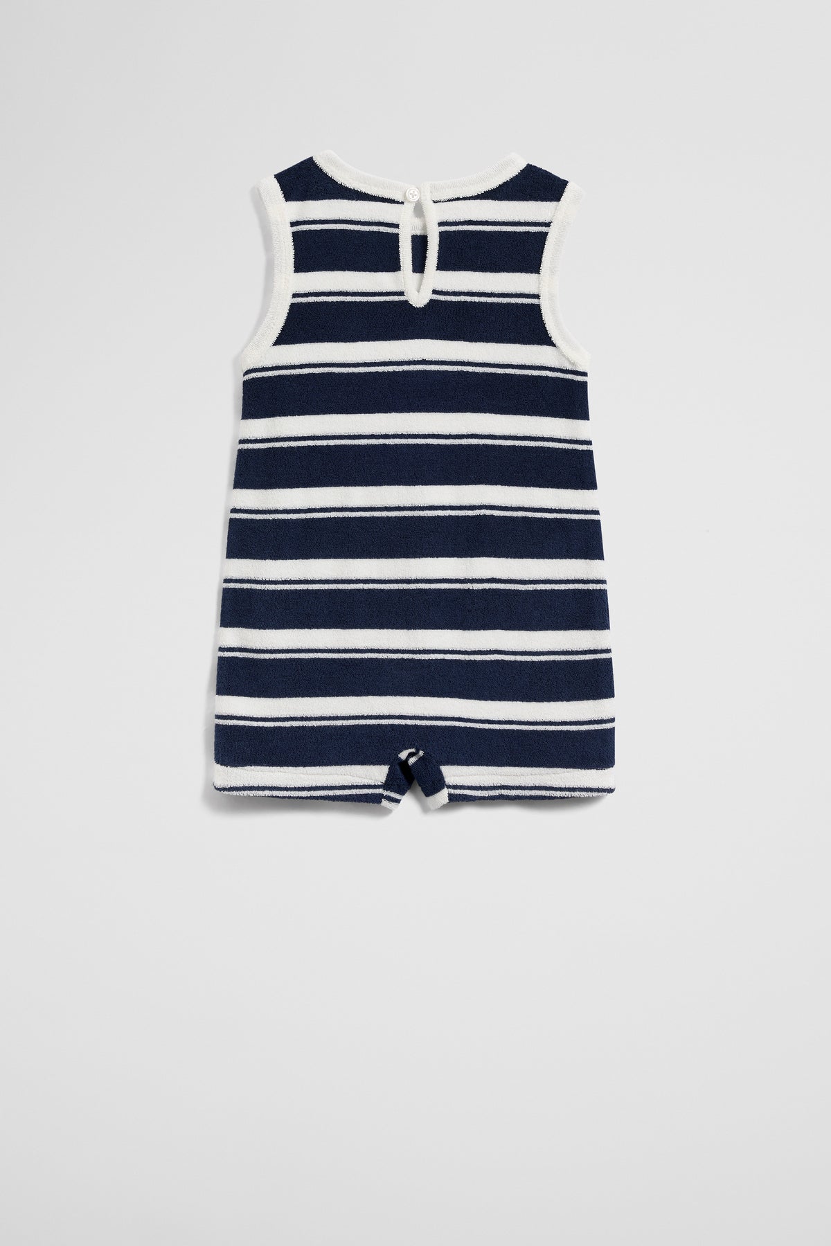 Australian Cotton Sleeveless Stripe Terry Romper