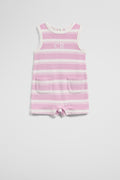 Australian Cotton Sleeveless Stripe Terry Romper