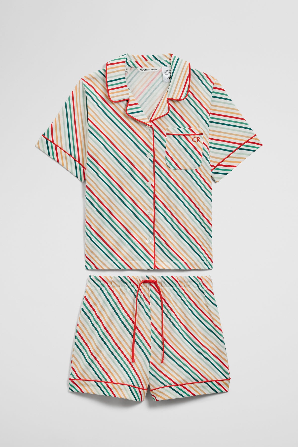 Short Sleeve Collar Festive Pyjama