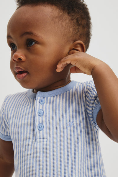 Short Sleeve Waffle Romper