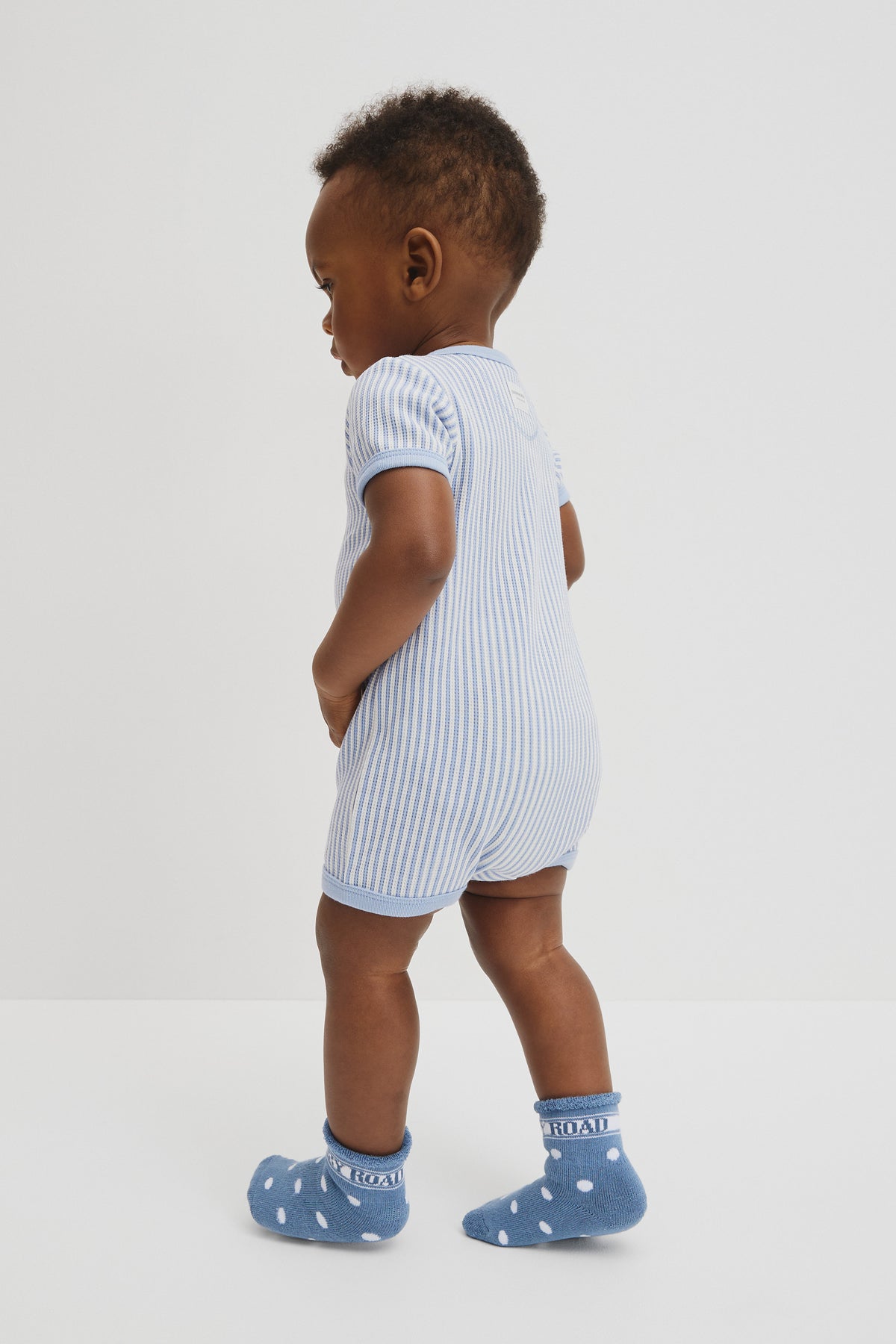 Short Sleeve Waffle Romper