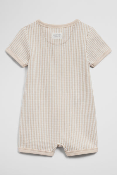Short Sleeve Waffle Romper