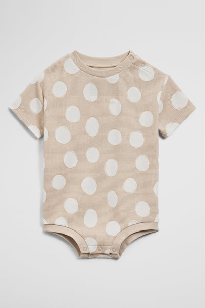 Oversized Waffle Short Sleeve Bodysuit