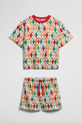 Short Sleeve Festive Pyjama Set