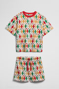 Short Sleeve Festive Pyjama Set