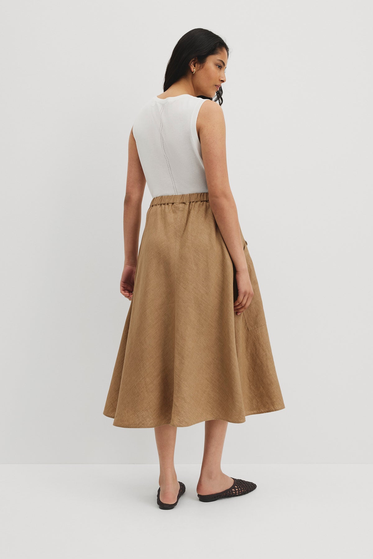 Utility Linen Skirt