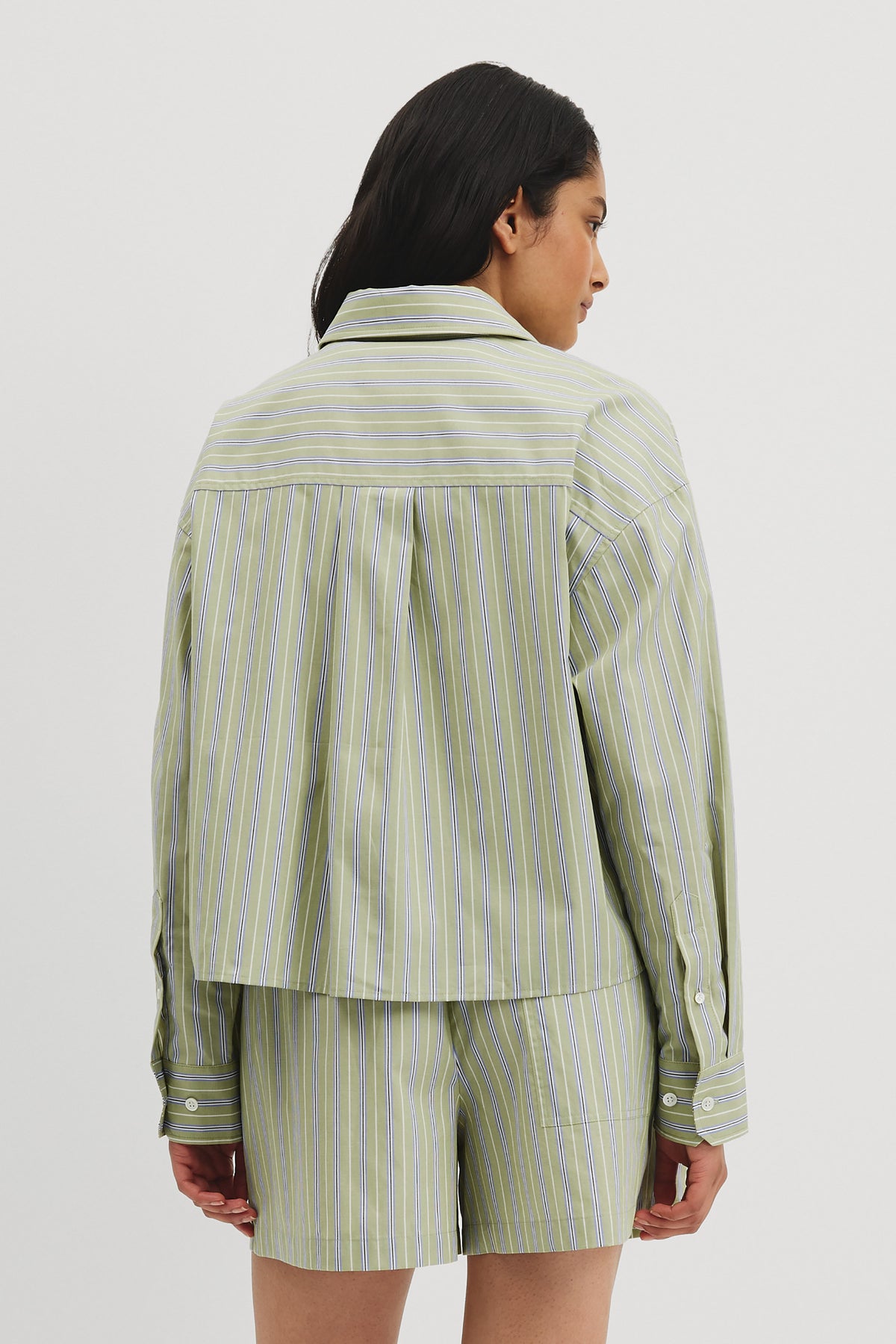 Organically Grown Cotton Stripe Boxy Shirt