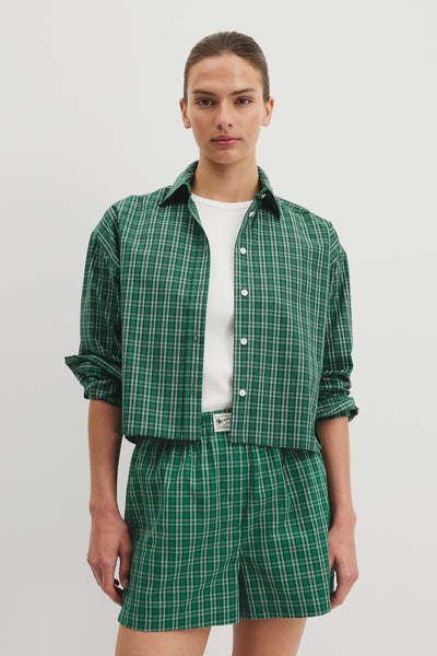 Organically Grown Cotton Check Boxy Shirt