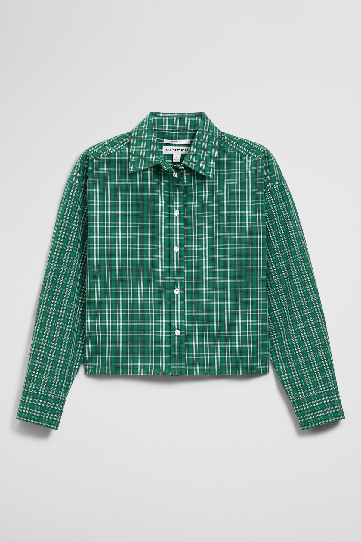 Organically Grown Cotton Check Boxy Shirt