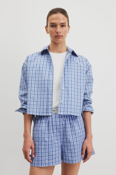 Organically Grown Cotton Check Boxy Shirt
