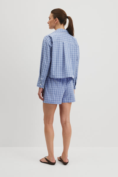 Organically Grown Cotton Check Boxy Shirt