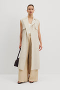 Sleeveless Trench Vest