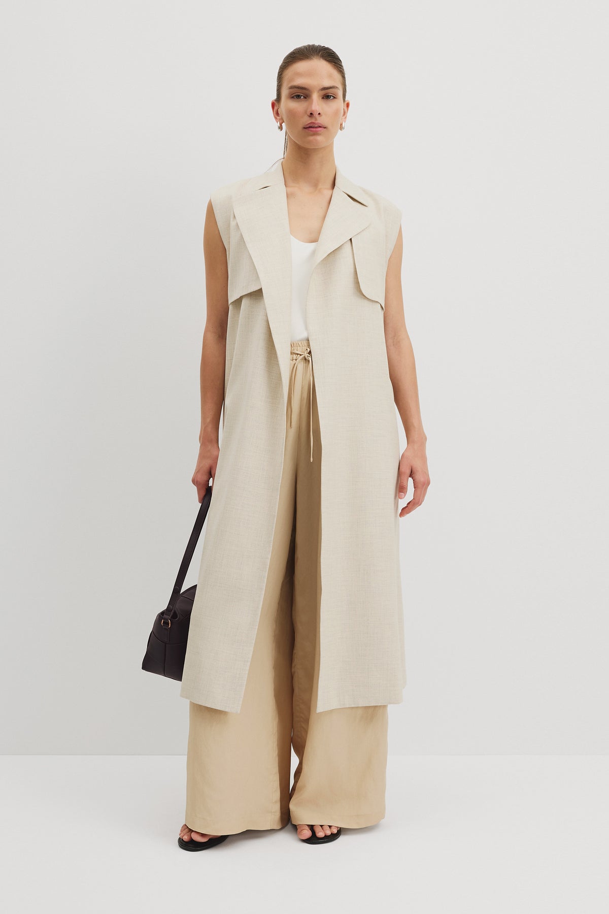 Sleeveless Trench Vest
