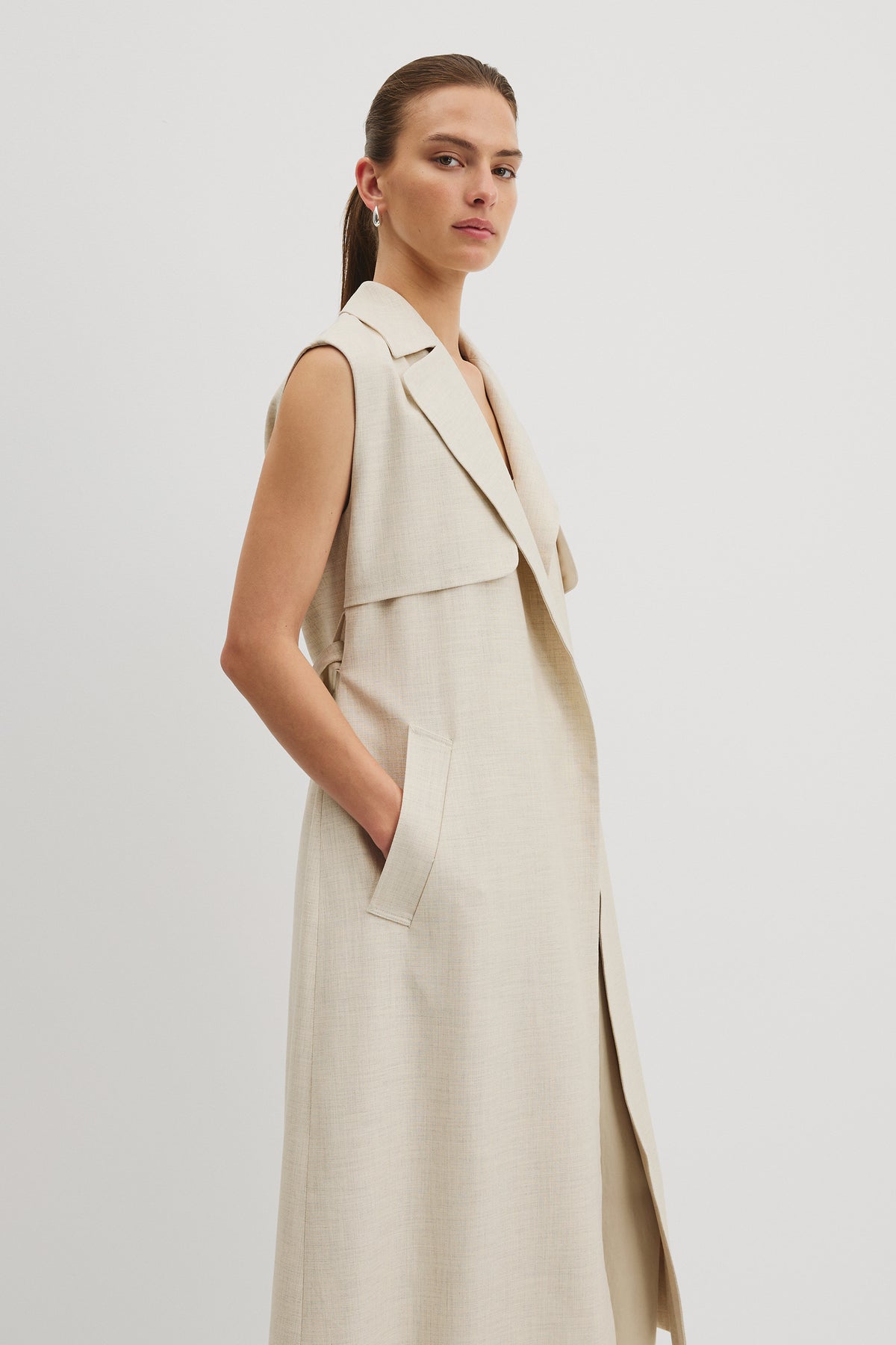 Sleeveless Trench Vest