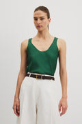 Silk Scoop Neck Tank