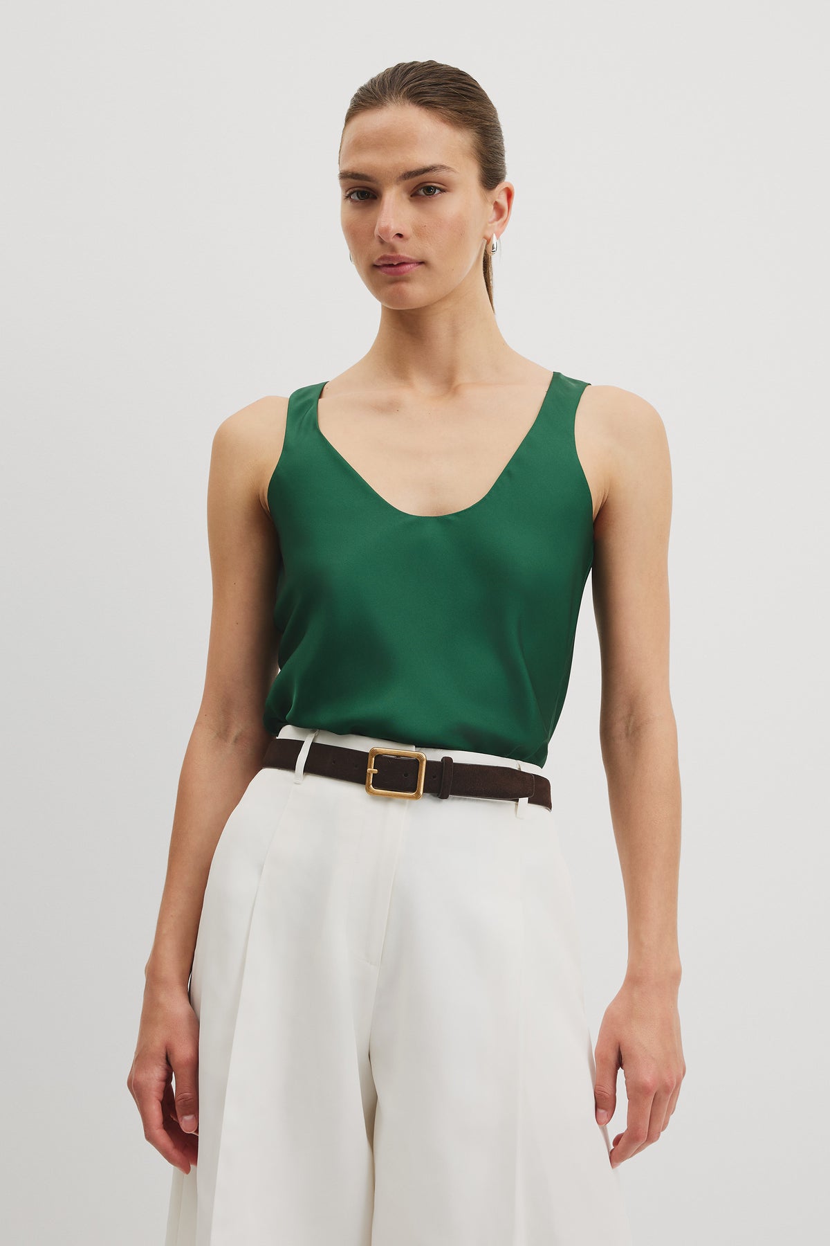 Silk Scoop Neck Tank