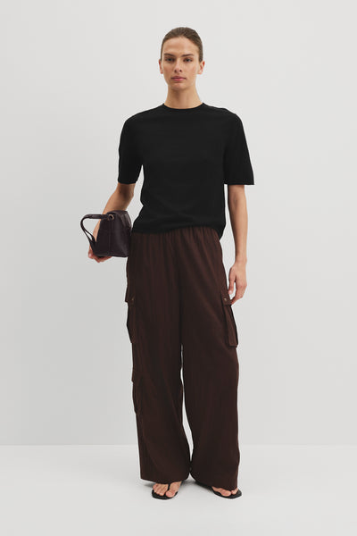 Australian Cotton Linen Blend Fine Knit T-Shirt