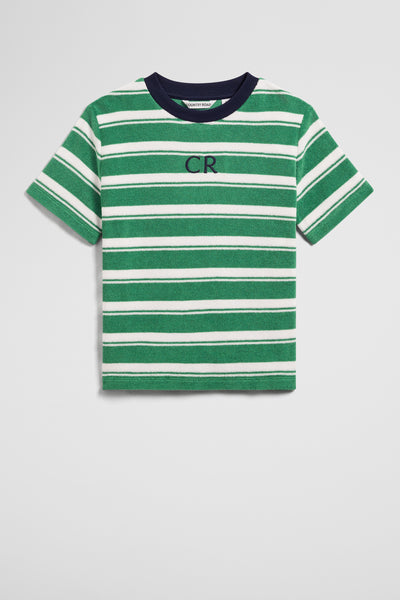 Relaxed Stripe Terry T-Shirt